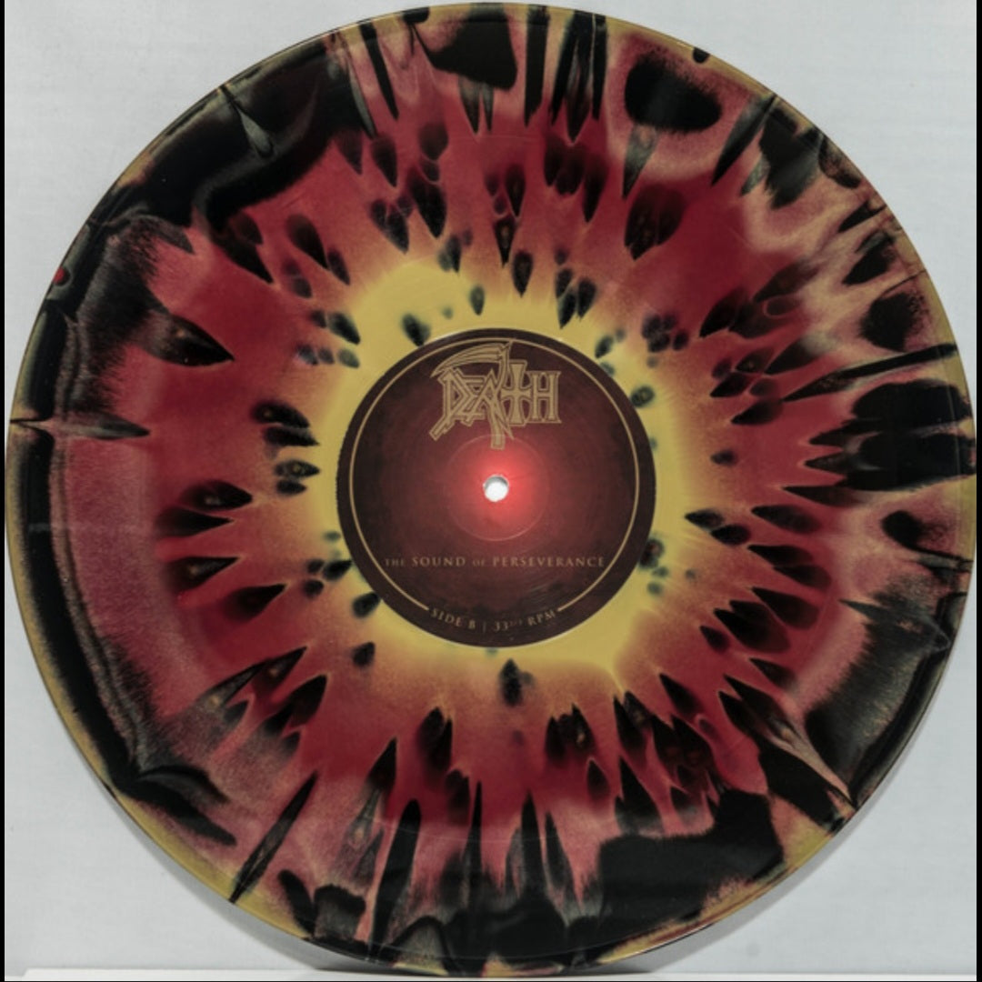 DEATH : THE SOUND OF PERSEVERANCE LTD DELUXE 2LP 180G GATEFOLD FOIL SLEEVE CUSTOM TRI COLOUR SPLATTER VINYL