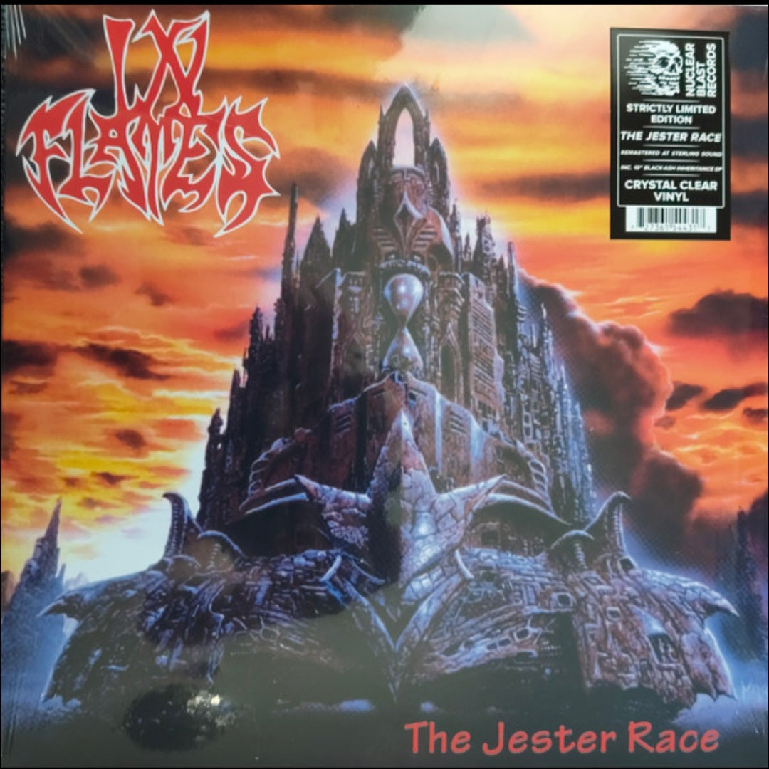 IN FLAMES : THE JESTER RACE LTD LP 180G CLEAR VINYL PLUS BONUS 10" BLACK ASH INHERITANCE EP