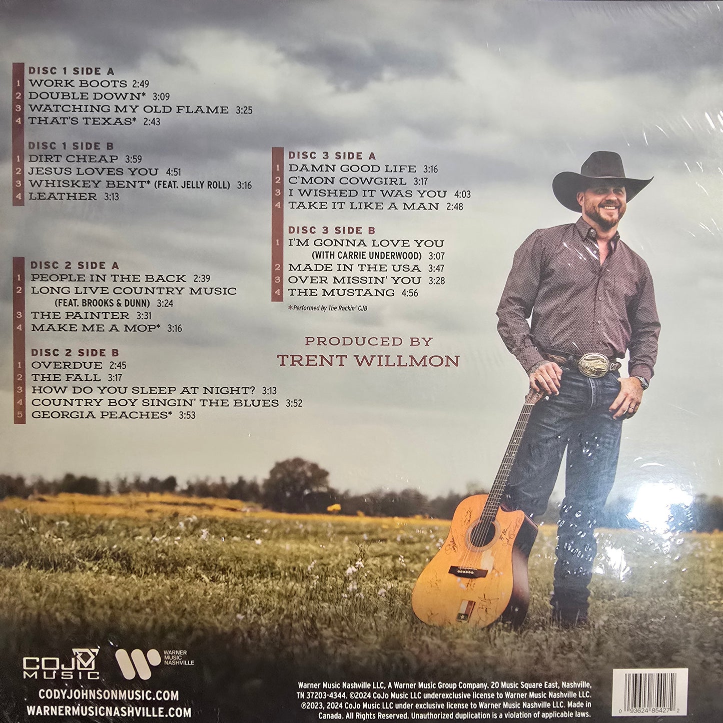 CODY JOHNSON : LEATHER - DELUXE EDITION LTD 3LP 180G