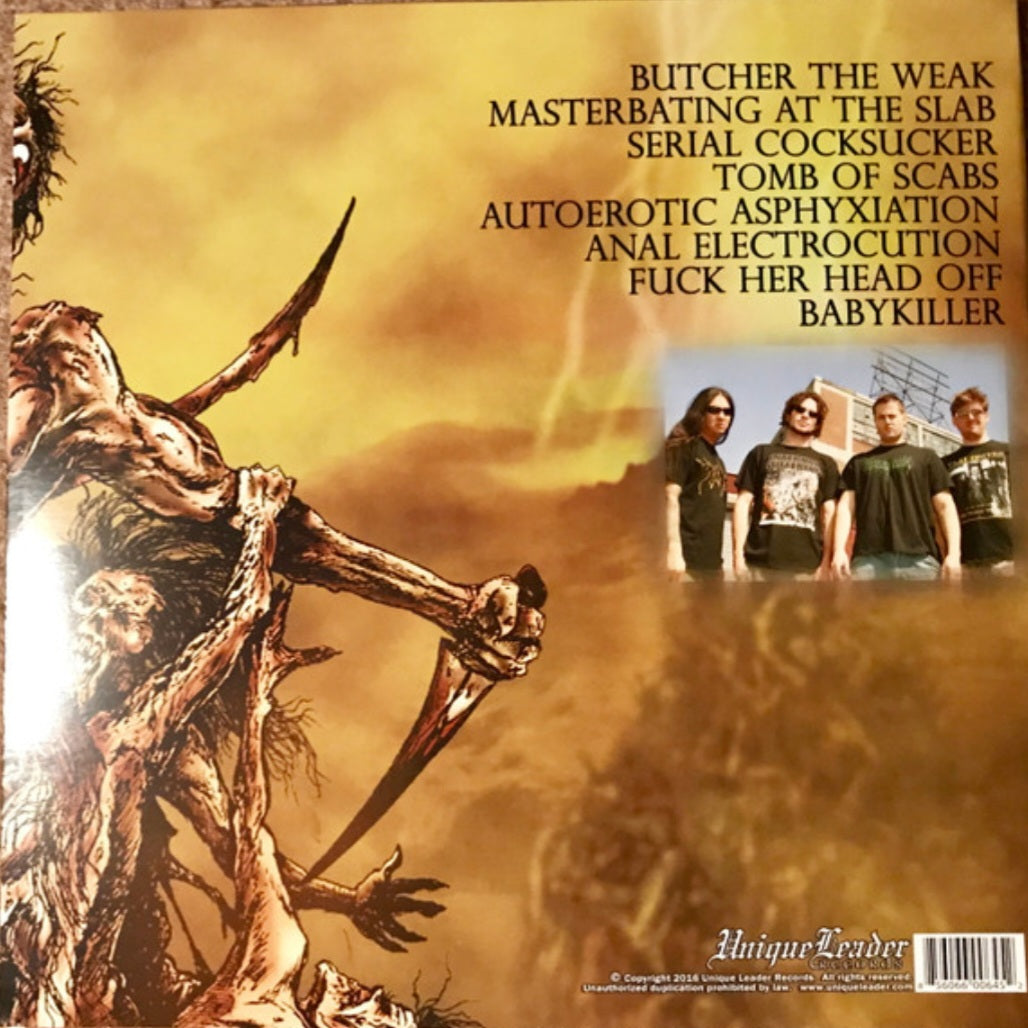 DEVOURMENT : BUTCHER THE WEAK LTD LP 180G BLACK MUSTARD SPLIT VINYL