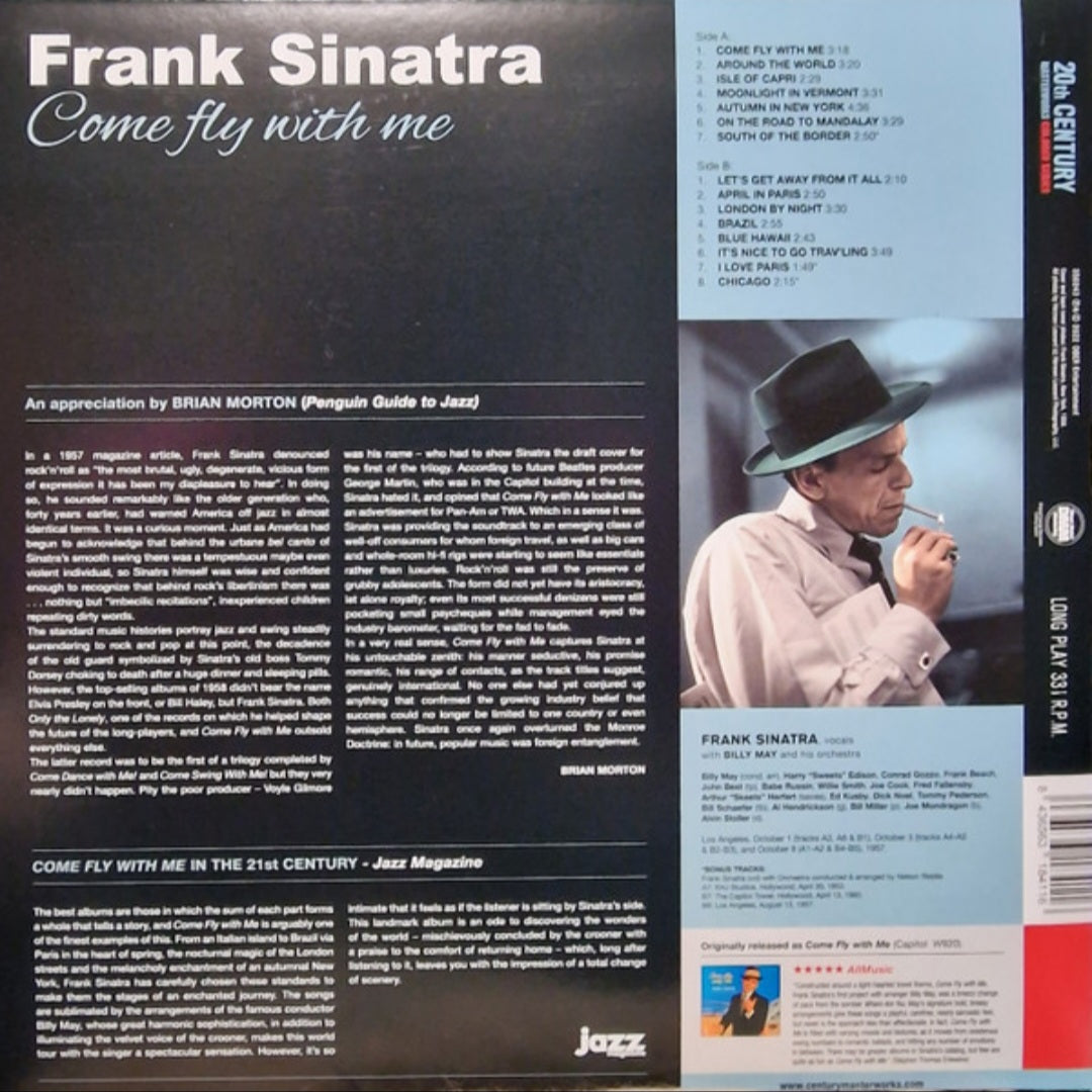 FRANK SINATRA : COME FLY WITH ME LTD LP 180G BLUE VINYL