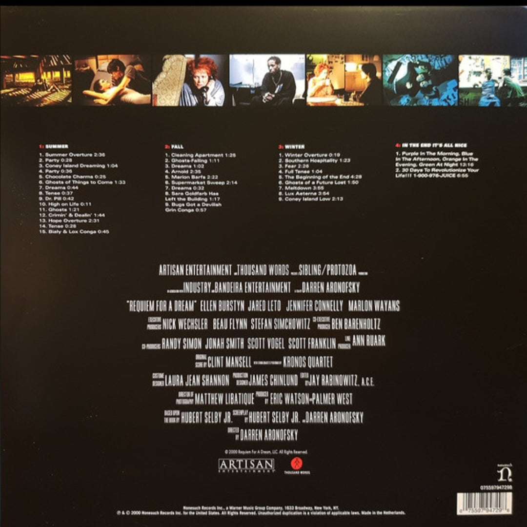 REQUIEM FOR A DREAM : ORIGINAL SOUNDTRACK SCORE COMPOSED BY CLINT MANSELL 2LP 180G