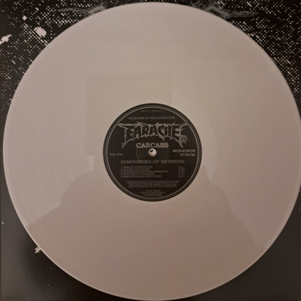CARCASS : SYMPHONIES OF SICKNESS LTD LP 180G WHITE VINYL
