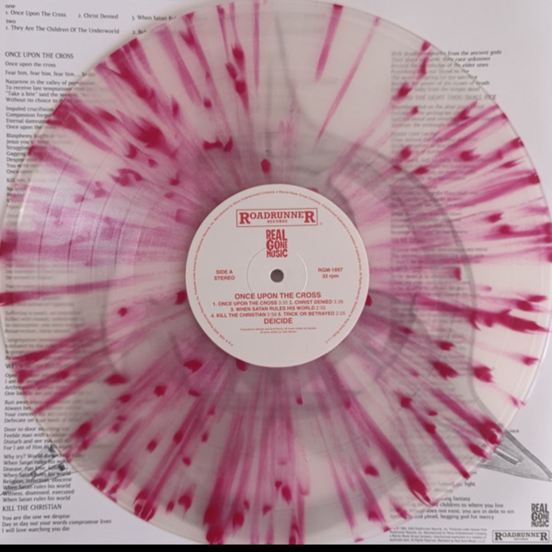 DEICIDE : ONCE UPON THE CROSS LTD LP 180G CLEAR BLOOD SPLATTER VINYL