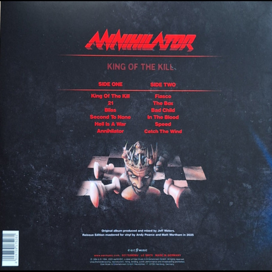 ANNIHILATOR : KING OF THE HILL LP 180G