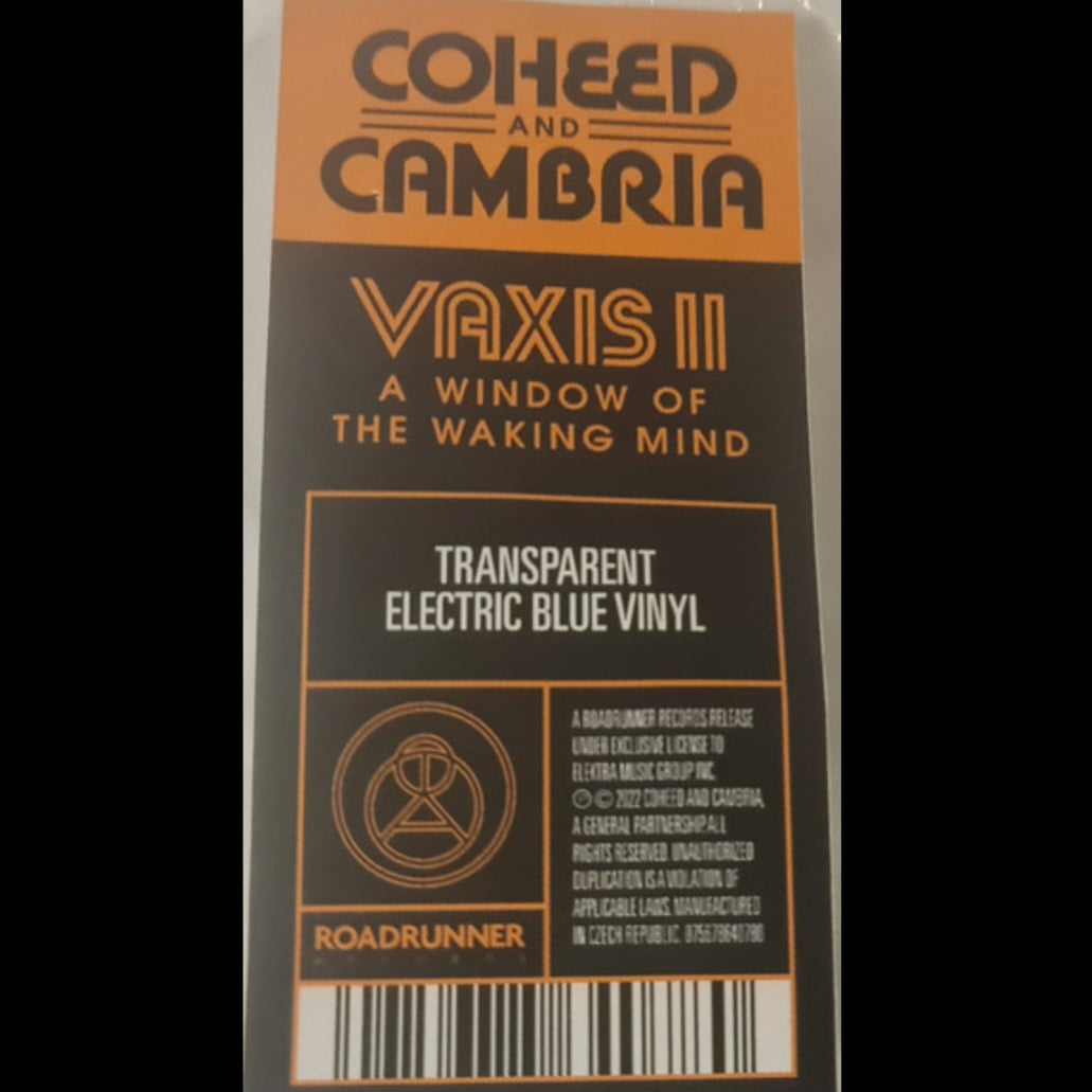 COHEED AND CAMBRIA : VAXIS II A WINDOW OF THE WAKING MIND LTD 2LP 180G TRANSPARENT ELECTRIC BLUE VINYL