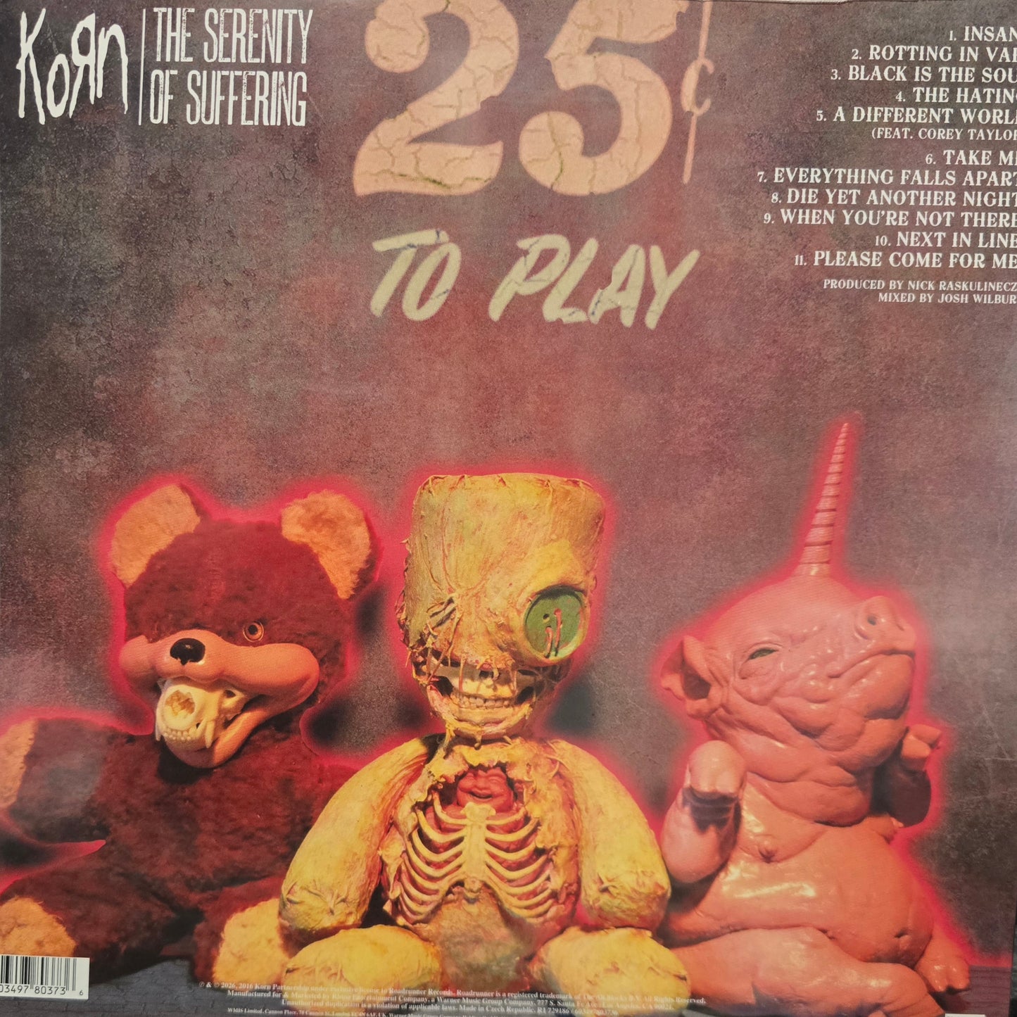 KORN : THE SERENITY OF SUFFERING LP 180G