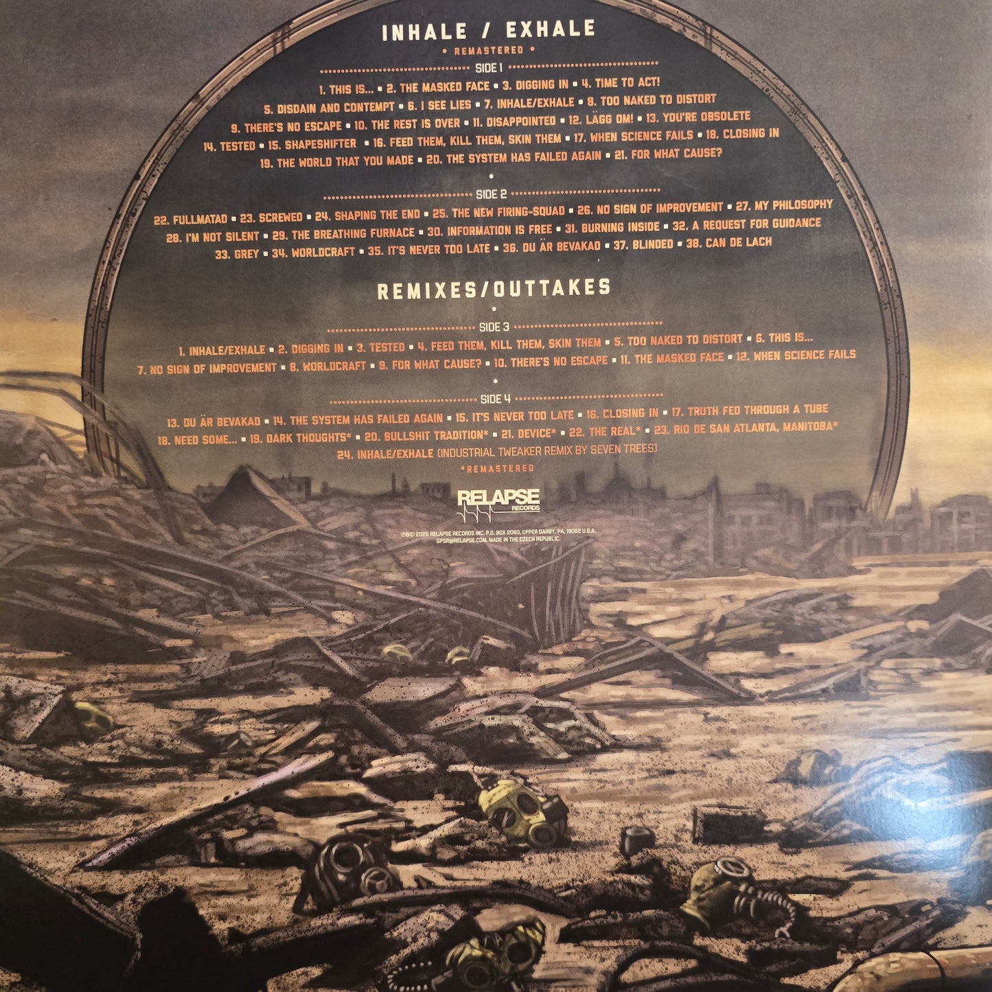 NASUM : INHALED / EXHALED / REVIVED LTD 2LP 180G TRANSLUCENT GOLD BLACK SPLATTER VINYL