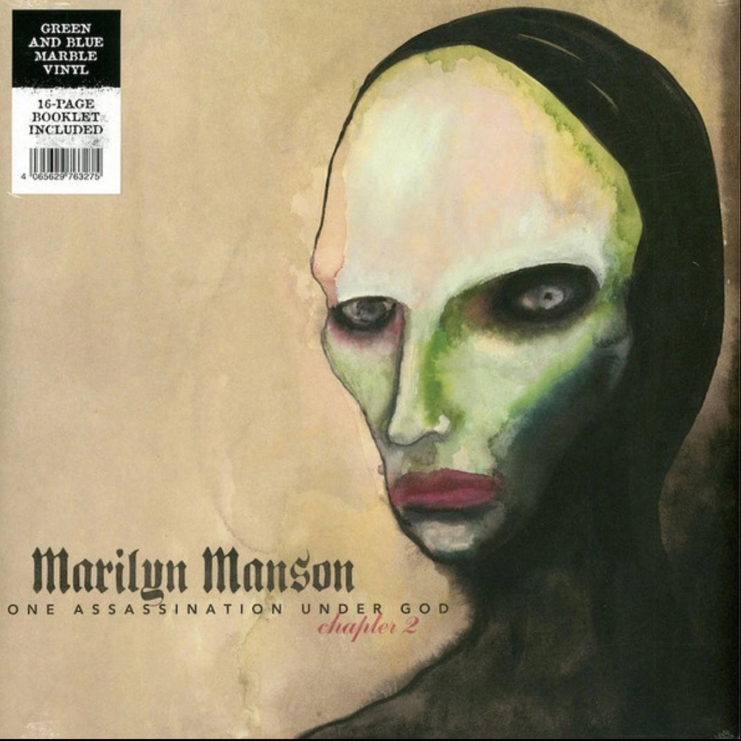 MARILYN MANSON : ONE ASSASSINATION UNDER GOD CHAPTER 2 LTD LP 180G GREEN BLUE MARBLED VINYL