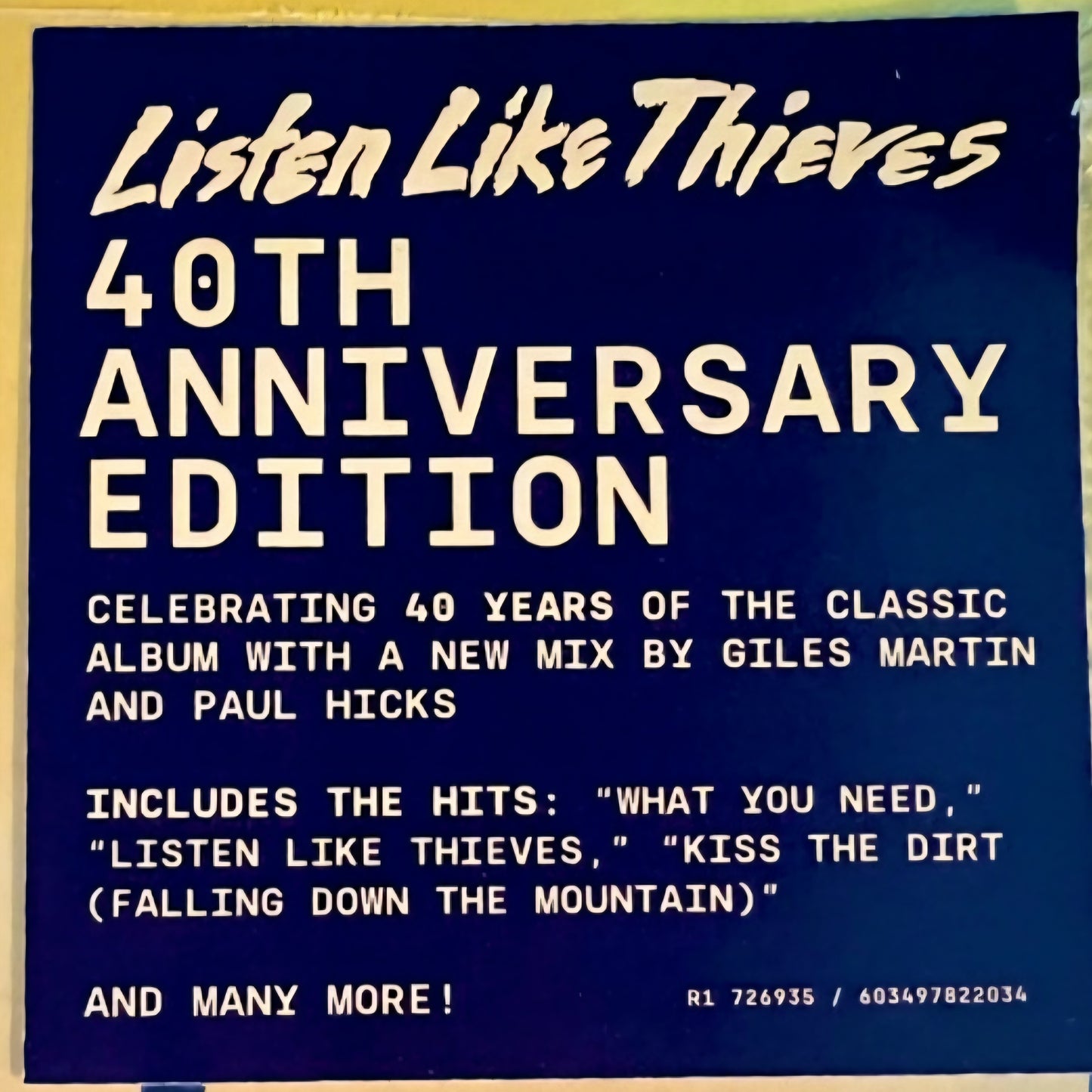 INXS : LISTEN LIKE THIEVES LTD 40TH ANNIVERSARY LP 180G
