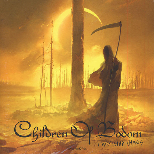CHILDREN OF BODOM : I WORSHIP CHAOS LTD 10TH ANNIVERSARY LP 180G YELLOW BLACK WHITE MARBLED VINYL