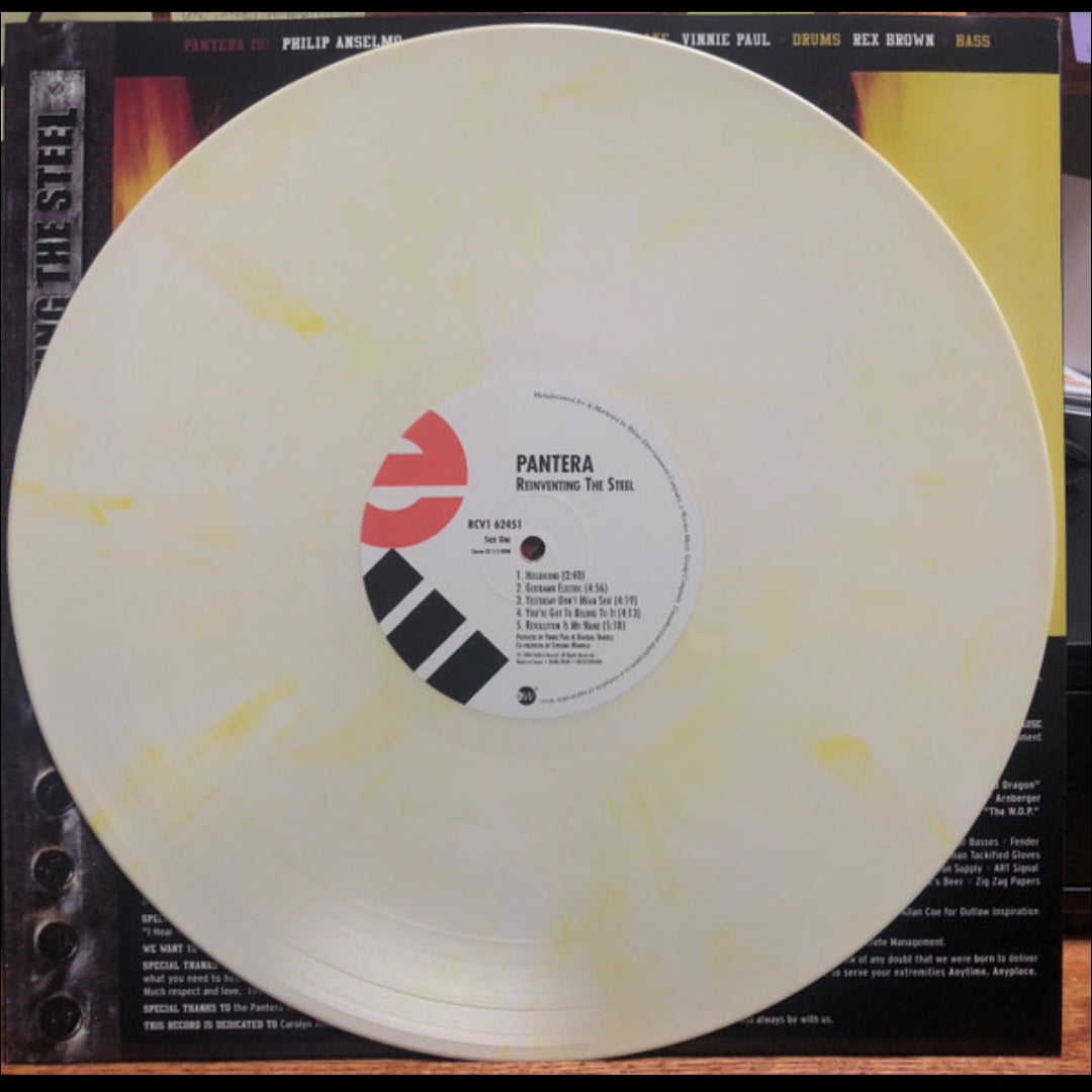 PANTERA : REINVENTING THE STEEL LTD LP 180G WHITE & SOUTHERN FLAMES VINYL