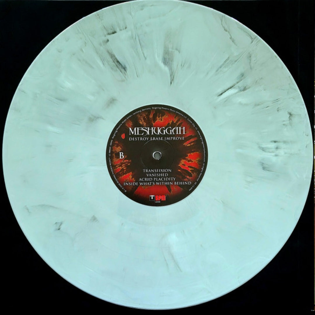 MESHUGGAH : DESTROY ERASE IMPROVE LTD 30TH ANNIVERSARY 2LP 180G GREY  WHITE BLACK MARBLED VINYL