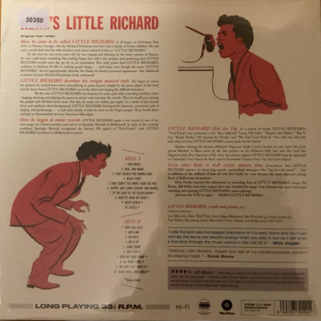 LITTLE RICHARD : HERE'S LITTLE RICHARD LTD LP 180G