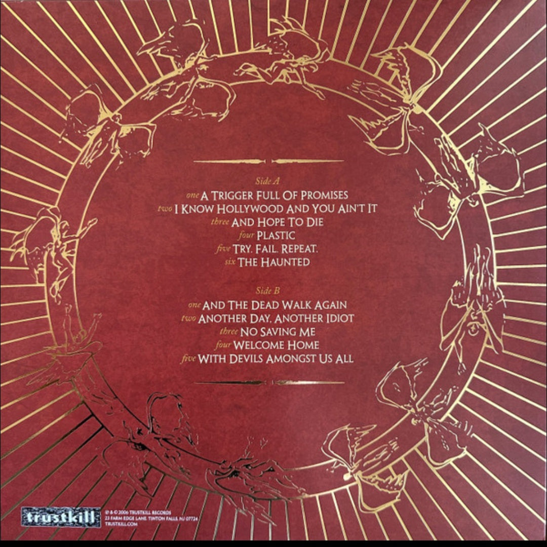 WALLS OF JERICHO : WITH DEVILS AMONGST US ALL LTD LP 180G RED GOLD SPLIT VINYL
