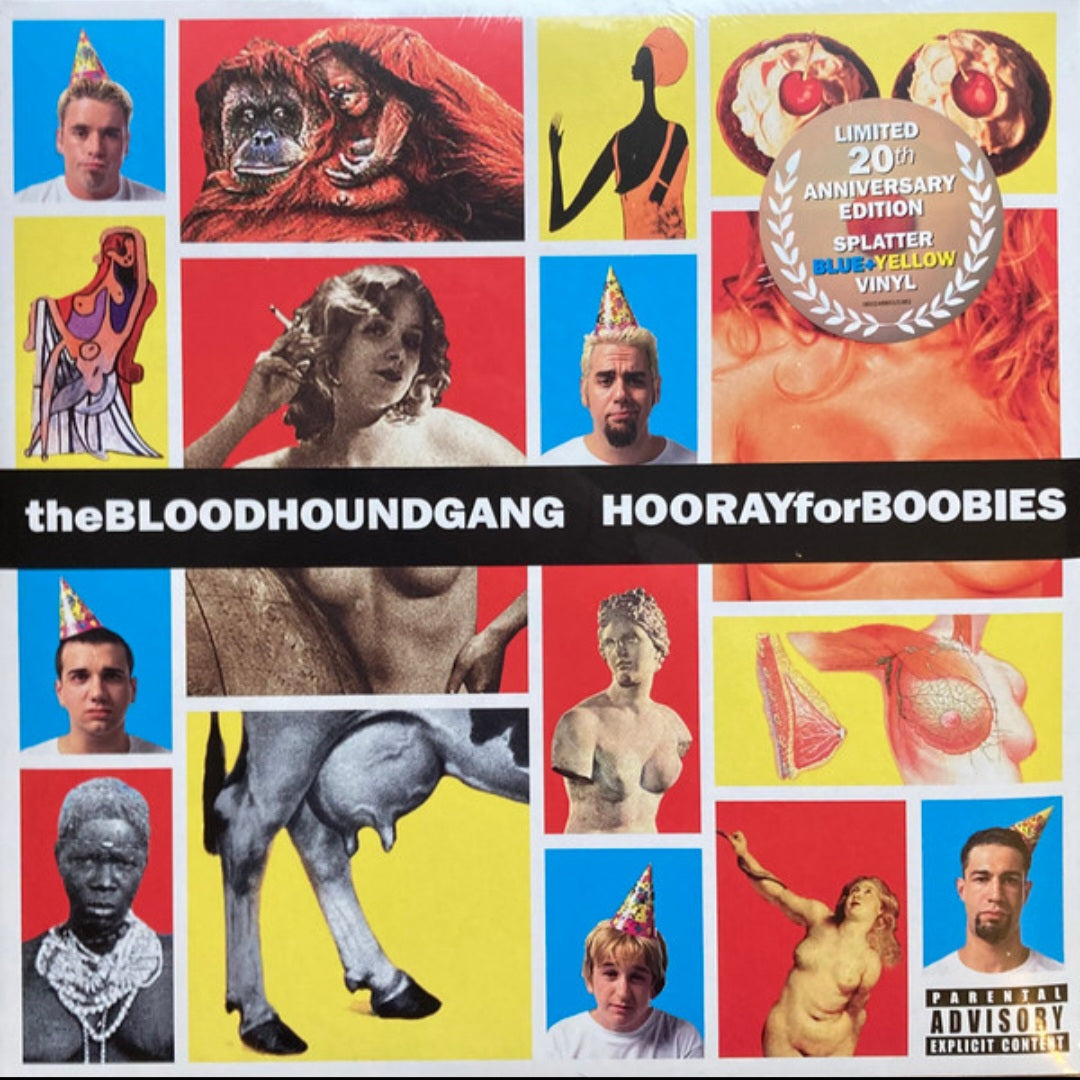 BLOODHOUND GANG : HOORAY FOR BOOBIES LTD 20TH ANNIVERSARY 2LP 180G BLUE YELLOW WHITE SPLATTER VINYL