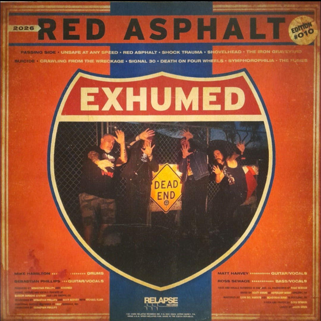 EXHUMED : RED ASPHALT LTD LP 180G BLOOD RED VINYL