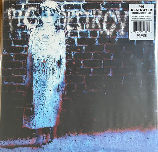 PIG DESTROYER : BOOK BURNER LTD LP 180G BLUE BLACK STRIPE SPLATTER VINYL