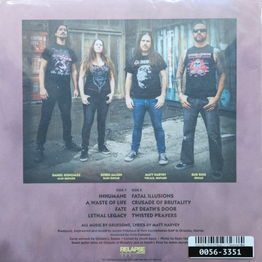 GRUESOME : TWISTED PRAYERS LTD LP 180G BLUE VINYL