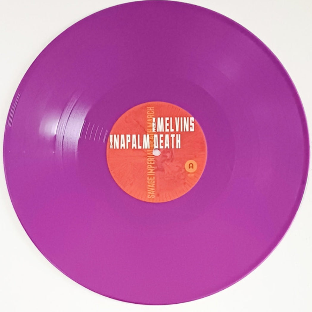 THE MELVINS WITH NAPALM DEATH : SAVAGE IMPERIAL DEATH MARCH LTD LP 180G OBNOXIOUS ORCHID VINYL