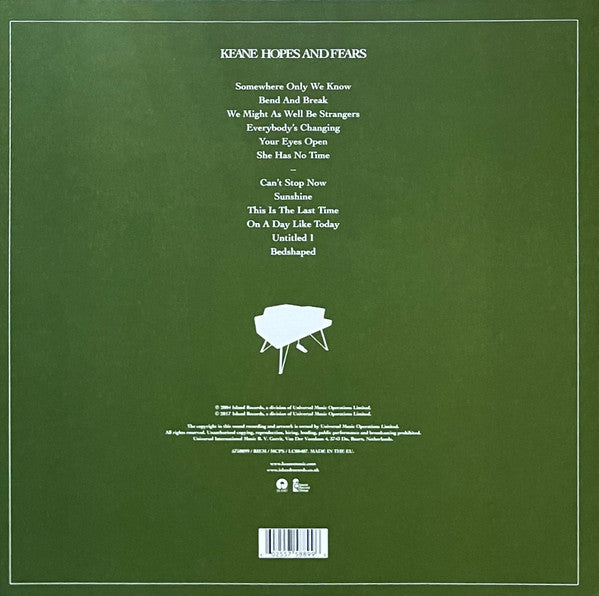 KEANE : HOPES AND FEARS LP 180G