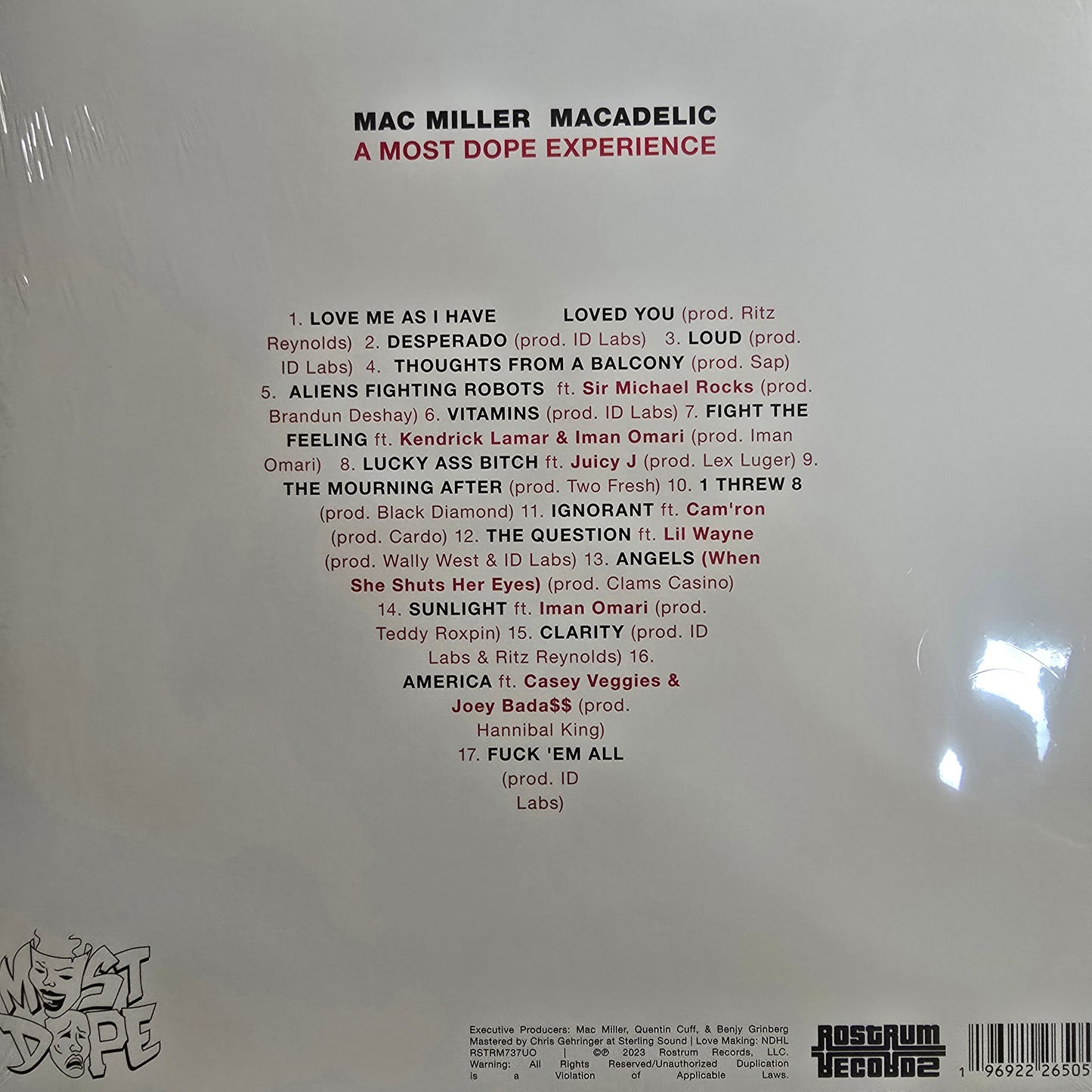 MAC MILLER : MACADELIC LTD LP 180G WHITE VINYL