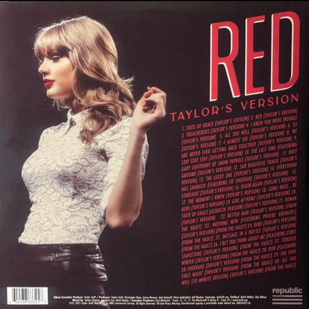 TAYLOR SWIFT : RED - TAYLOR'S VERSION LTD 4LP 180G