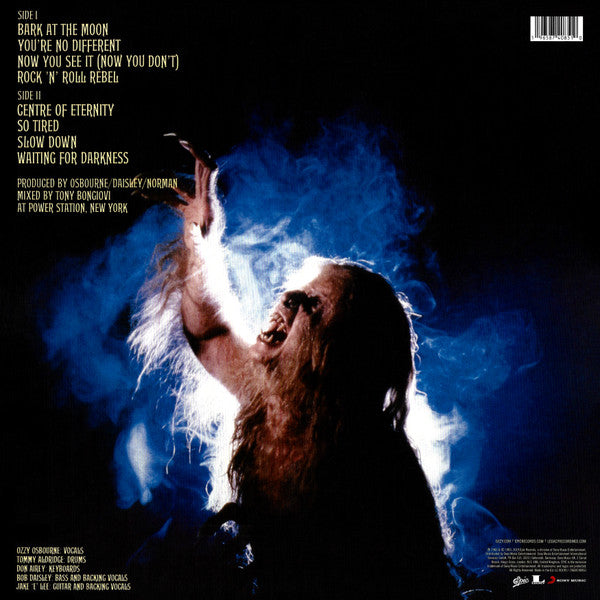 OZZY OSBORNE : BARK AT THE MOON LTD 40TH ANNIVERSARY LP 180G BLUE VINYL INC POSTER