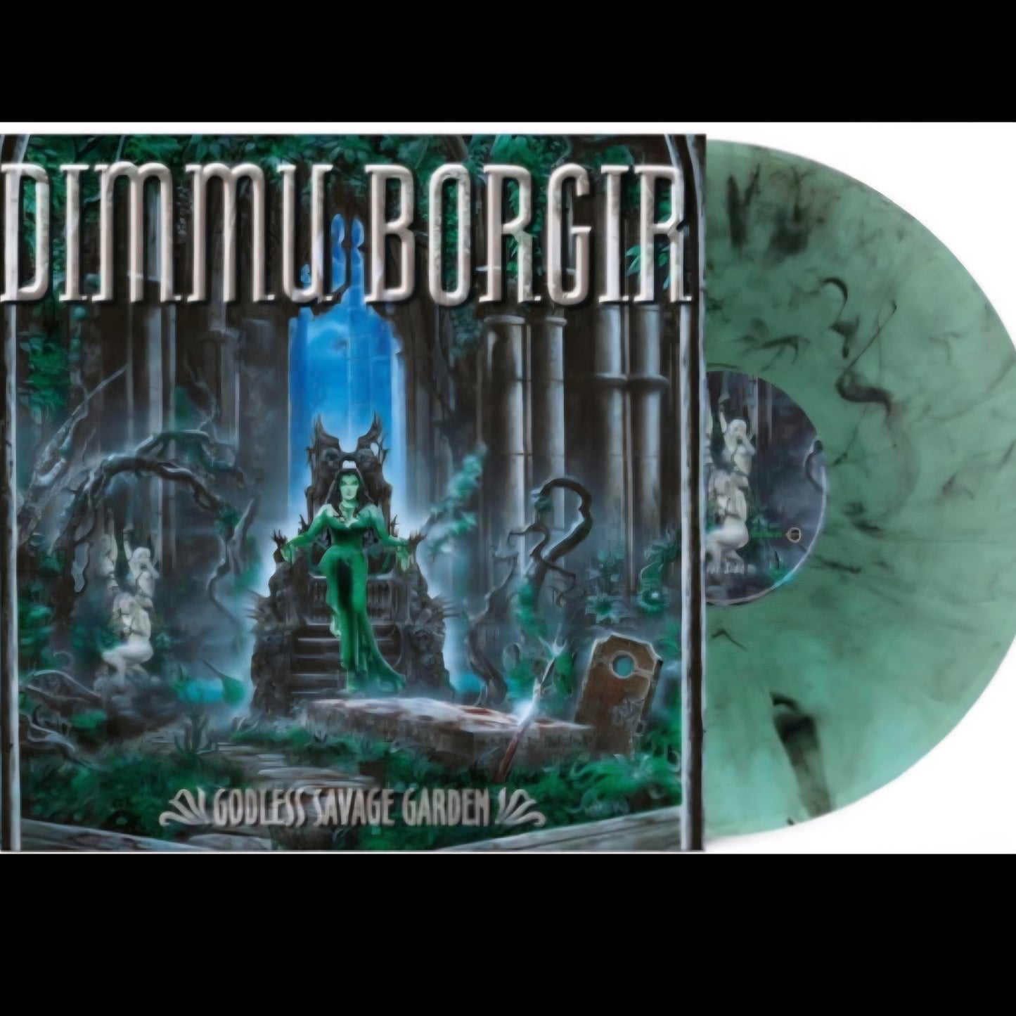 DIMMU BORGIR : GODLESS SAVAGE GARDEN LTD LP 180G GREEN BLACK MARBLED VINYL