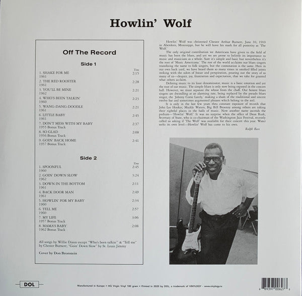 HOWLIN' WOLF : HOWLIN' WOLF LP 180G