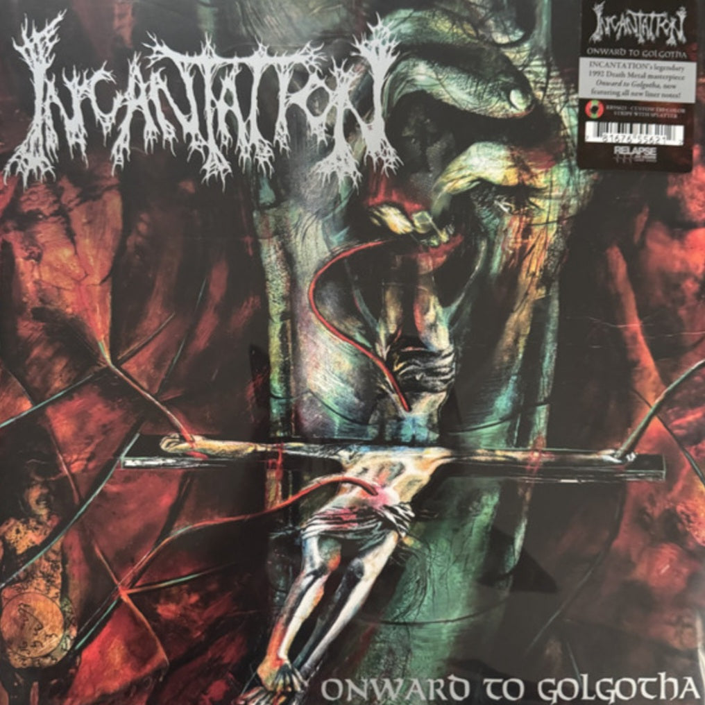 INCANTATION : ONWARD TO GOLGOTHA LTD LP 180G CUSTOM TRI COLOUR SPLATTER VINYL