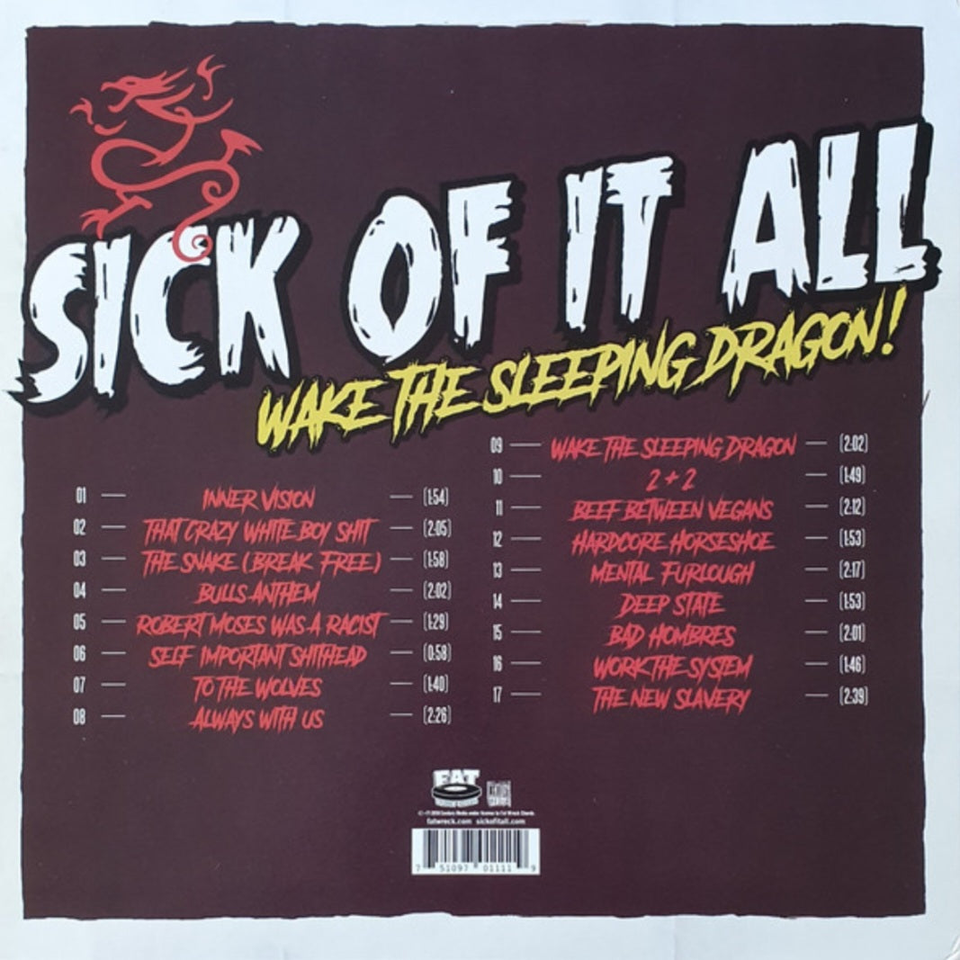 SICK OF IT ALL : WAKE THE SLEEPING DRAGON ! LP 180G
