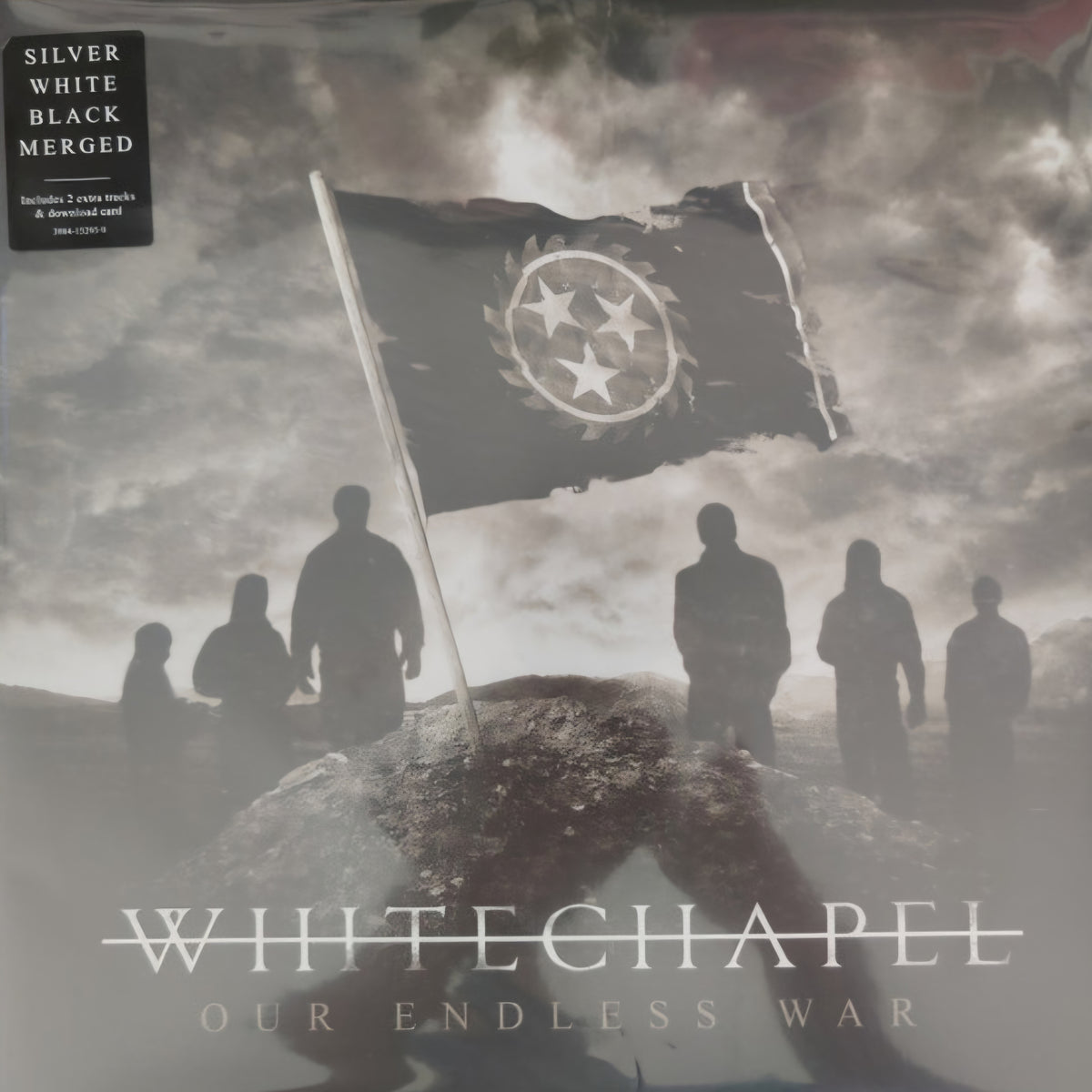 WHITECHAPEL : OUR ENDLESS WAR LTD LP 180G SILVER WHITE BLACK MERGE VINYL