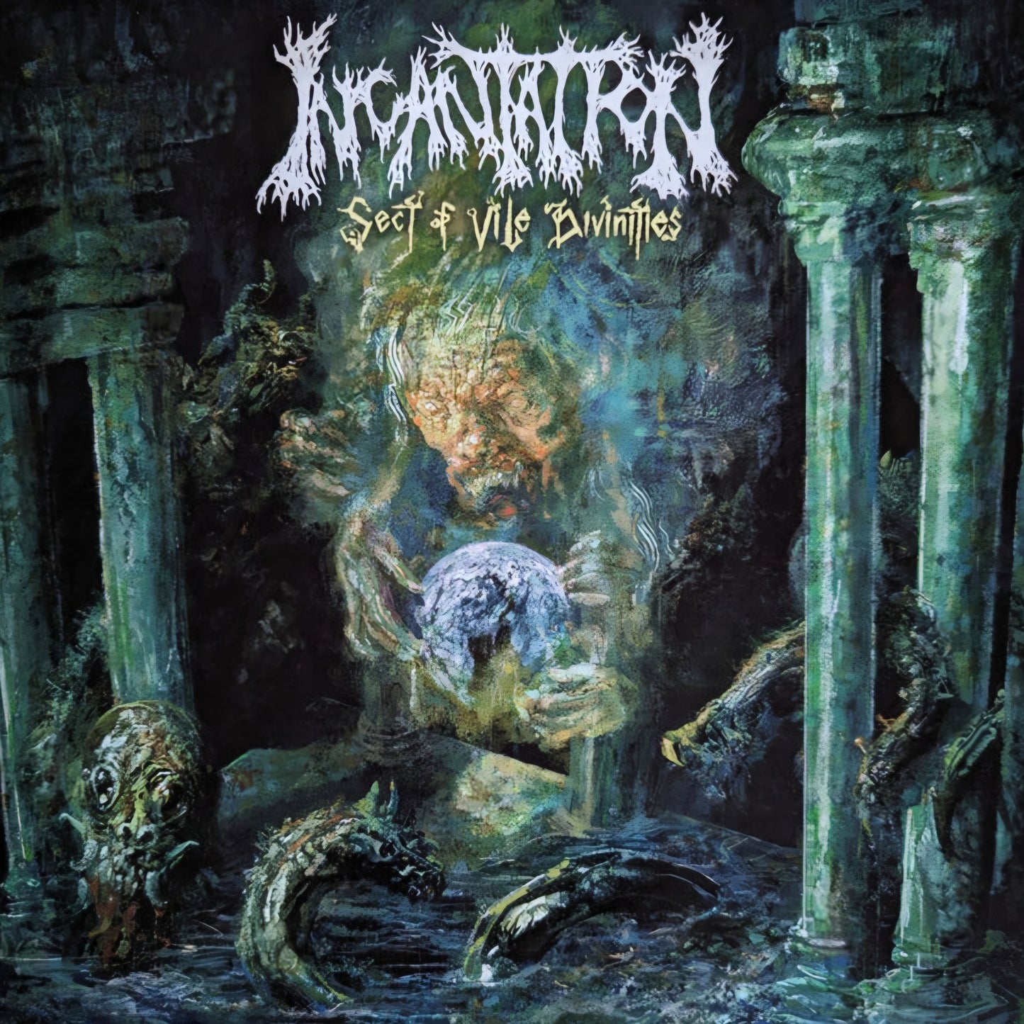 INCANTATION : SECT OF VILE DIVINITIES LTD LP 180G WHITE SPLATTER VINYL