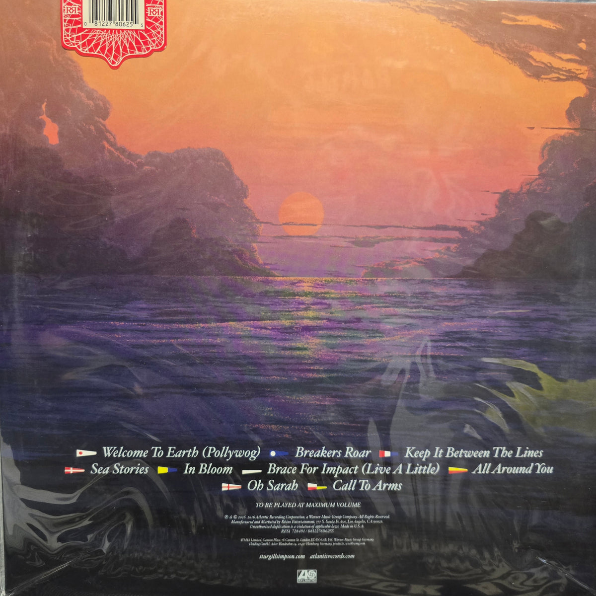 STURGILL SIMPSON : A SAILORS GUIDE TO EARTH LTD LP 180G RHINO RESERVE VINYL