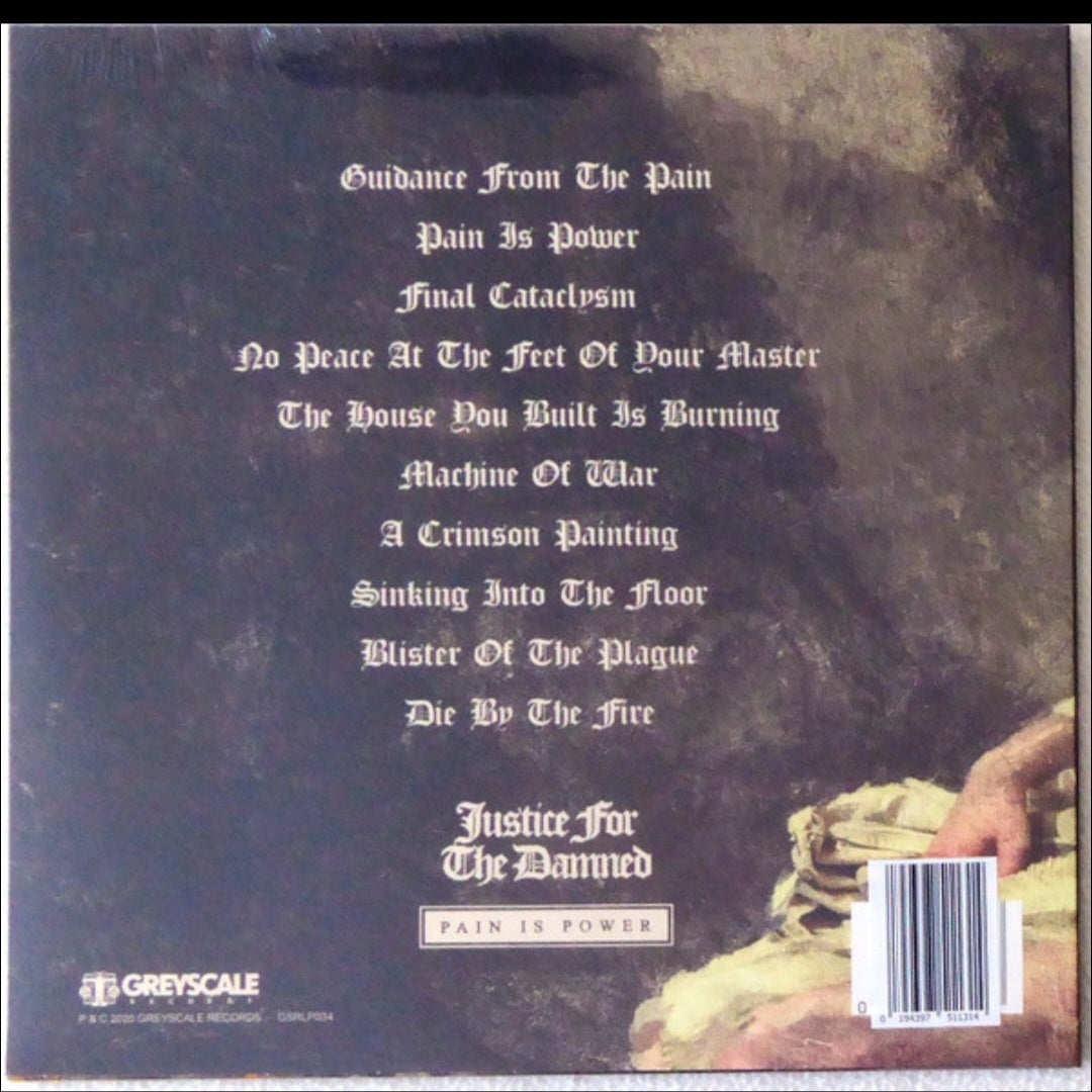 JUSTICE FOR THE DAMNED : PAIN IS POWER LTD LP 180G ORANGE VINYL