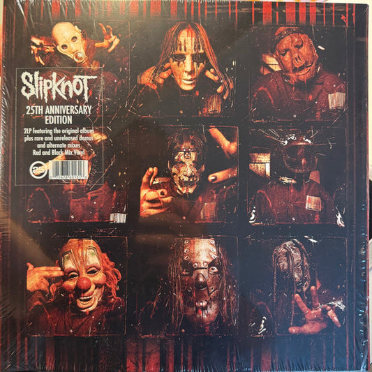 SLIPKNOT : SLIPKNOT LTD 25TH ANNIVERSARY 2LP RED BLACK VINYL