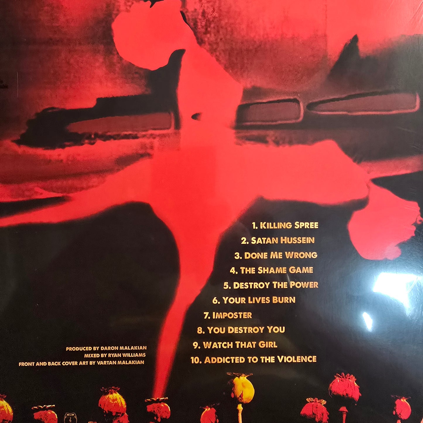 DARON MALAKIAN/SCARS ON BROADWAY : ADDICTED TO THE VIOLENCE LTD LP 180G RED GOLD SPLATTER VINYL