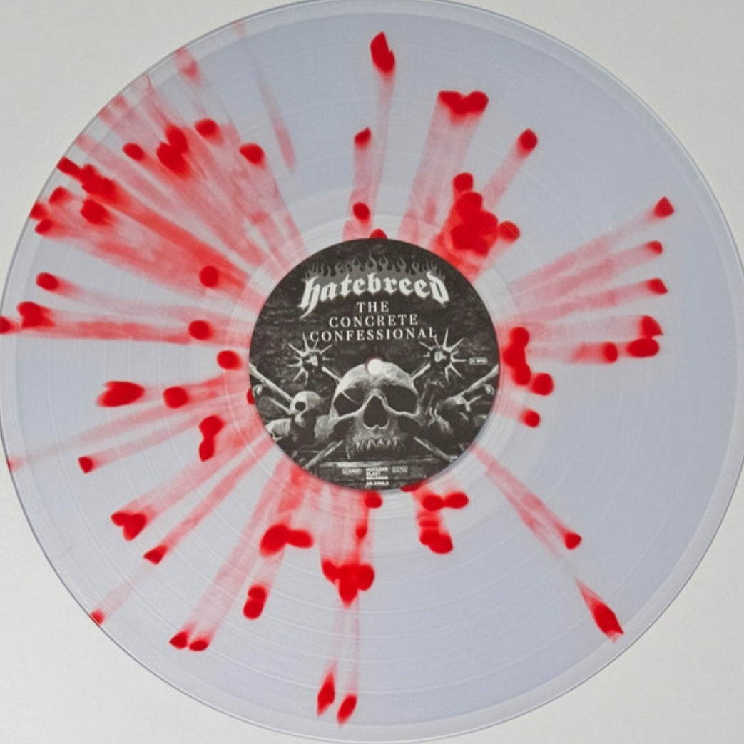 HATEBREED : THE CONCRETE CONFESSIONAL LTD LP 180G CLEAR RED SPLATTER VINYL