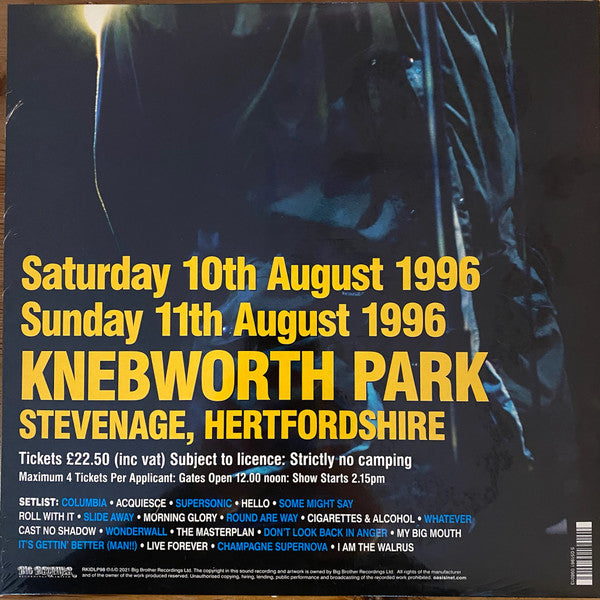 OASIS : LIVE KNEBWORTH 1996 3LP 180G