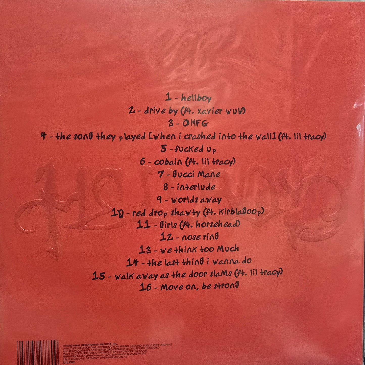 LIL PEEP : HELLBOY LTD 2LP 180G FIRE RED FLAMES VINYL